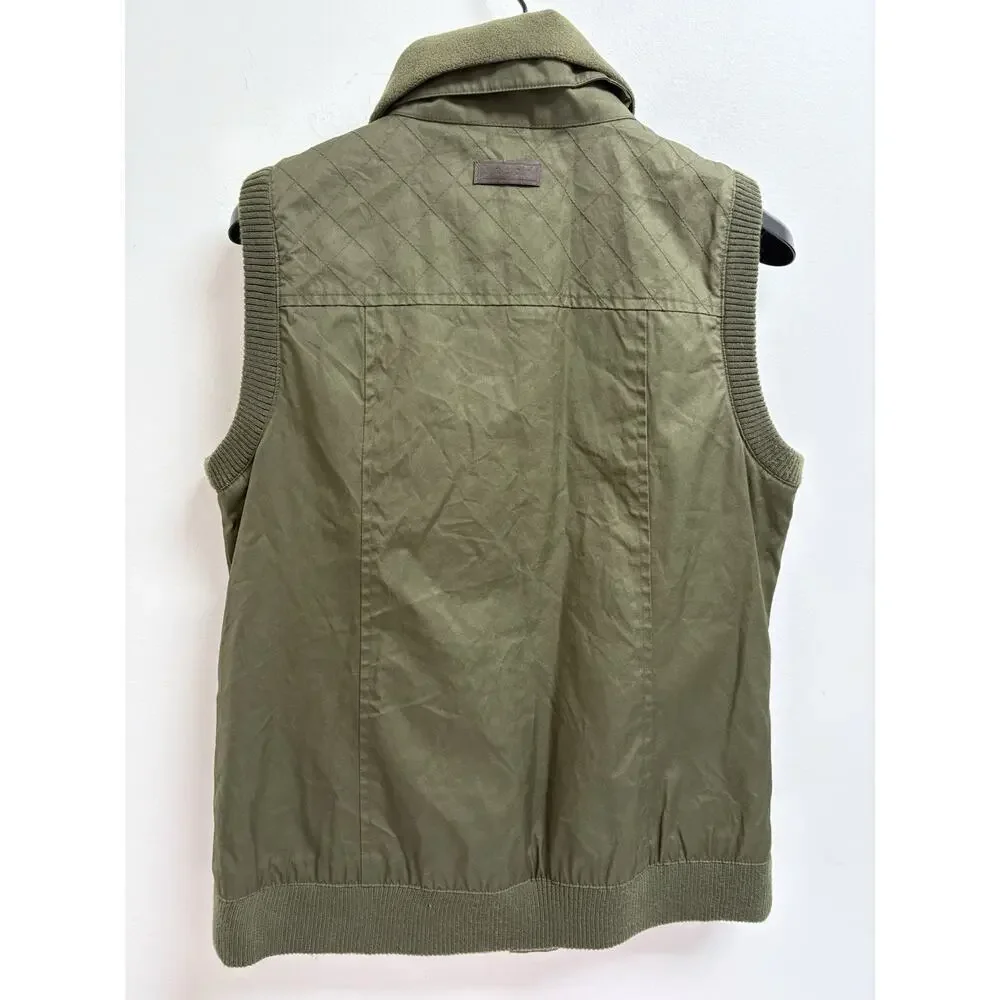 Lizgolf Women's ZIp Front Vest Olive Green SIze M Sleeveless Pockets - Picture 2 of 7